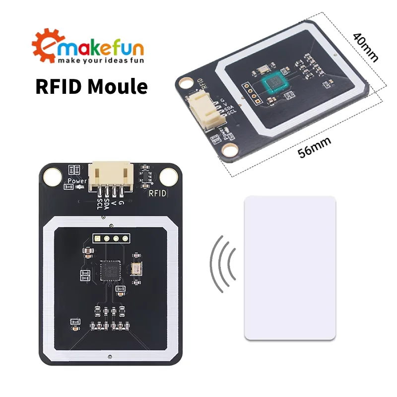 Фото Модуль NFC RFID RC522 MFRC-522 PN532 RDM6300, комплекты S50 13.56 МГц 125 кГц с тегами, I2C, запись и чтение для Arduino/ESP32/Raspberry Pi №1