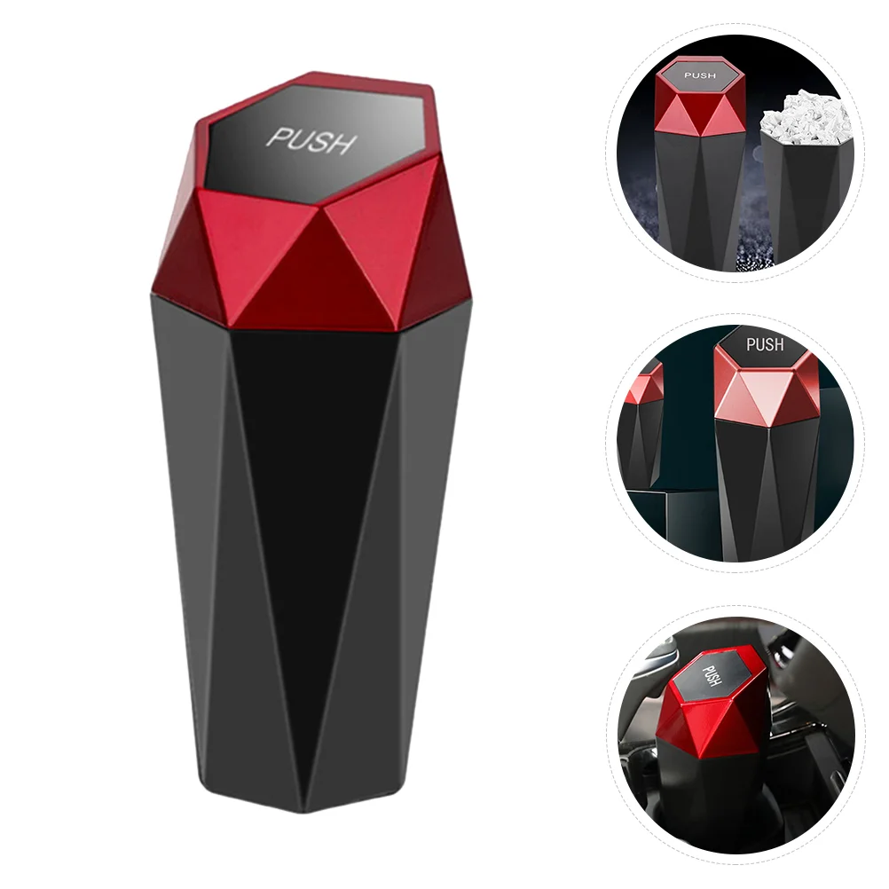 

Car Trash Can Portable Garbage Cup Storage Bin Office Bins Pocket Holder Plastic Multifunctional Lid
