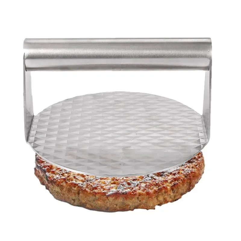 

Cooking Hamburger Press Circle Stainless Steel Bacon Press Grill Pressers With Handle Non-Stick Kitchen Burger Press For Steak