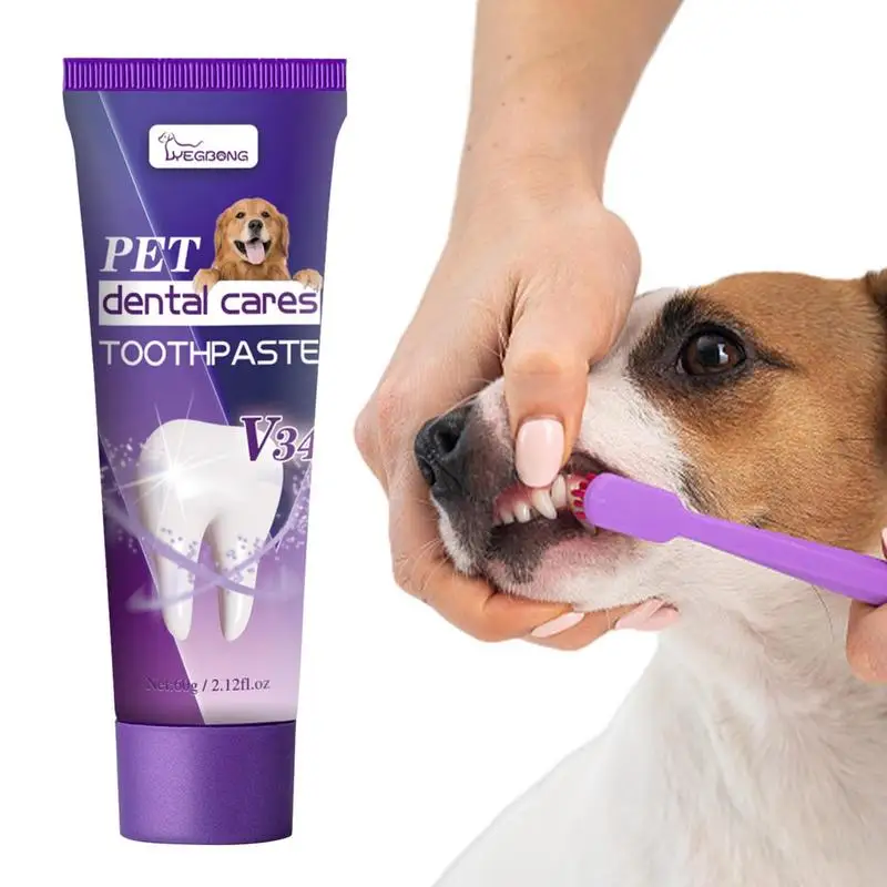 

Безопасная зубная паста для домашних питомцев, Мятная, 60 г, гель для чистки зубов собак и щенков, безопасное средство для глубокой чистки зубов