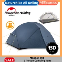 naturehike camping mongar tent 2 person outdoor camp tent travel ultralight grey camping tourist tent with floor mat vestibule