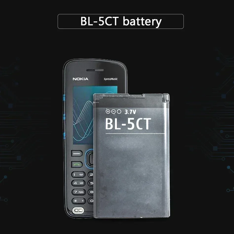 1050 мАч BL 5CT аккумулятор для мобильного телефона Nokia 5220XM 6730 C5-00 C6-01 C3-01 6303C 5220 6730c C5 6303i