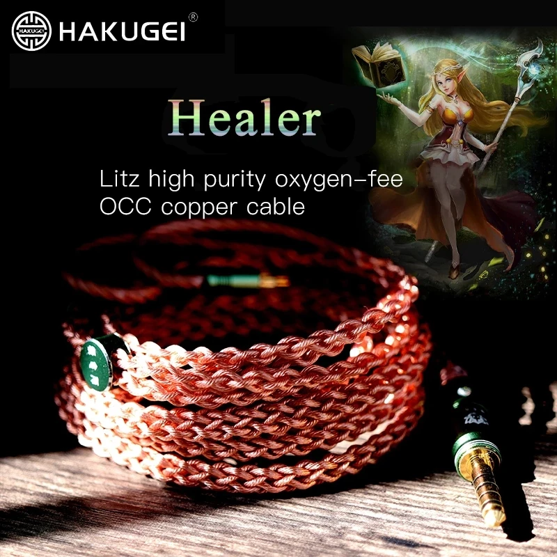 

Наушники-вкладыши Hakugei Healer, улучшенный кабель для наушников Litz, высокочистый, без содержания кислорода, изысканный однокристальный медный провод, 0,78 мм, MMCX QDC
