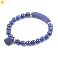 csja lapis lazuli bracelet men chakra natural stone bracelets 8mm blue stone beads women bangles handmade summer pulsera f106