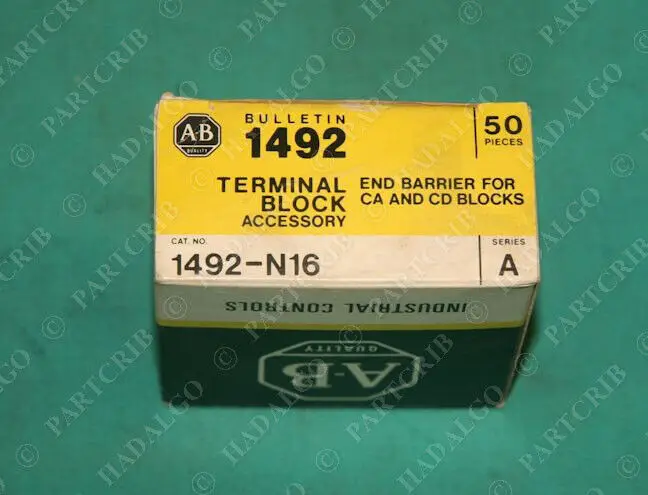 

Allen Bradley, 1492-N16, Terminal Block End Barrier Cap box of 50 NEW