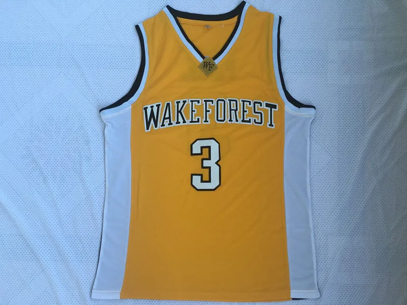 

Men's #3 Chris Paul Wake Forest Retro Throwback Stitched Basketball Jersey Embroidery