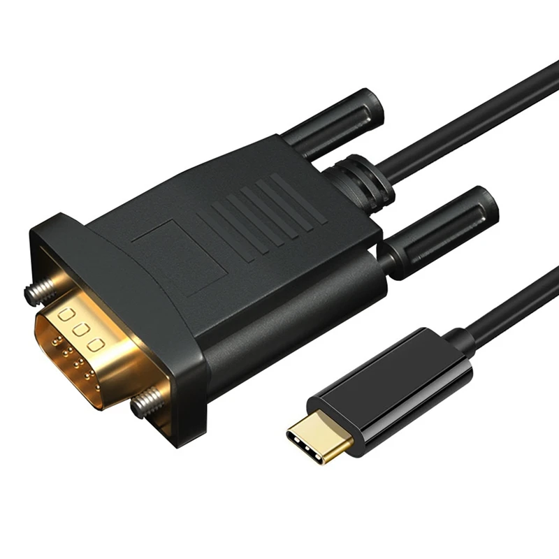

Кабель-преобразователь USB C в VGA, Кабель-адаптер USB 1,8 типа C Для 12-дюймового ноутбука, м