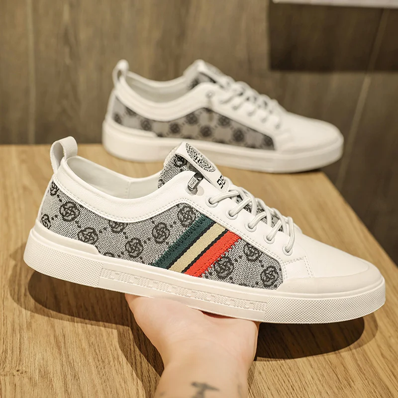 Brand Men Skateboarding Flat Man Sneakers Zapatos Hombre Spring Autumn Male Sport Shoes Rubber Mens Luxury Shoes Rubber Boots