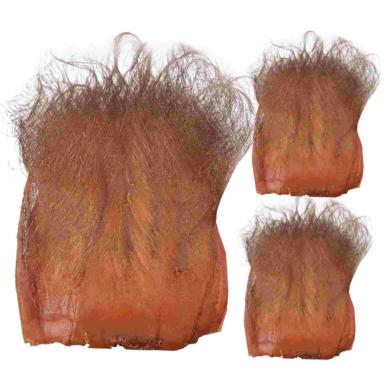 

3 Pcs Coconut Tree Bark Decoration Water Pipe Supplies Ornament Natural Pipeline