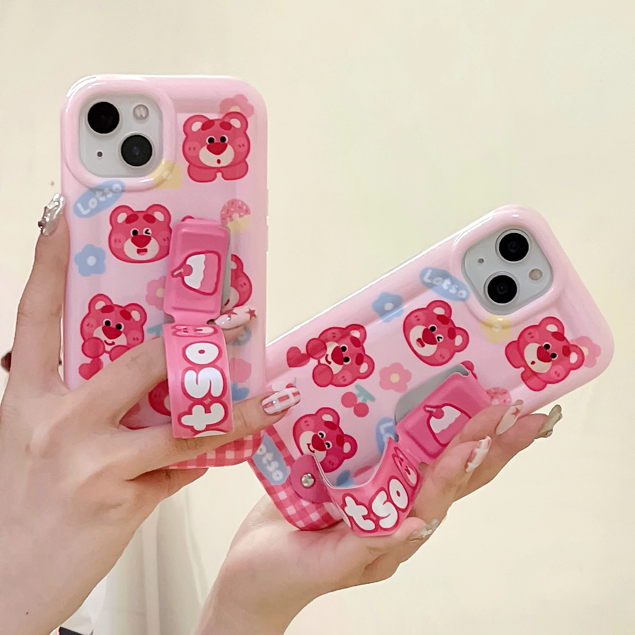 

Wrist Strap Disney Losto Phone Cases For iPhone 14 13 12 11 Pro Max Mini XR XS MAX Shockproof Cover