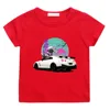 Initial D T-Shirts for Girls R35 Skyline GTR Vaporwave JDM Legend Car Print T Shirt Kids Summer Tops 100% Cotton Anime Boys Tee 3