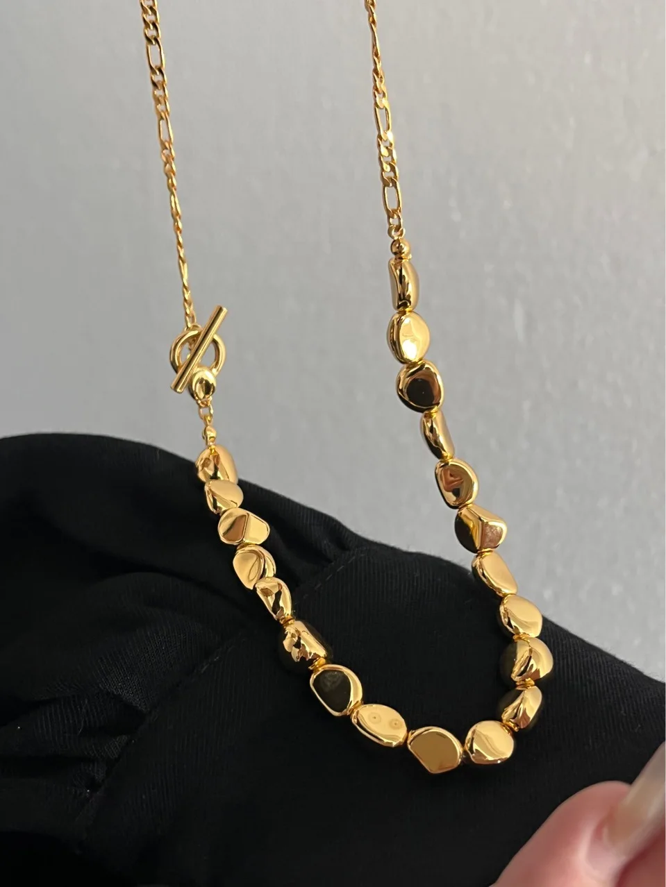 

Gold Particle Stitching Necklace Details Have Highlights Korean Fashion y2k Accessories Chains Jewelry Necklace Women