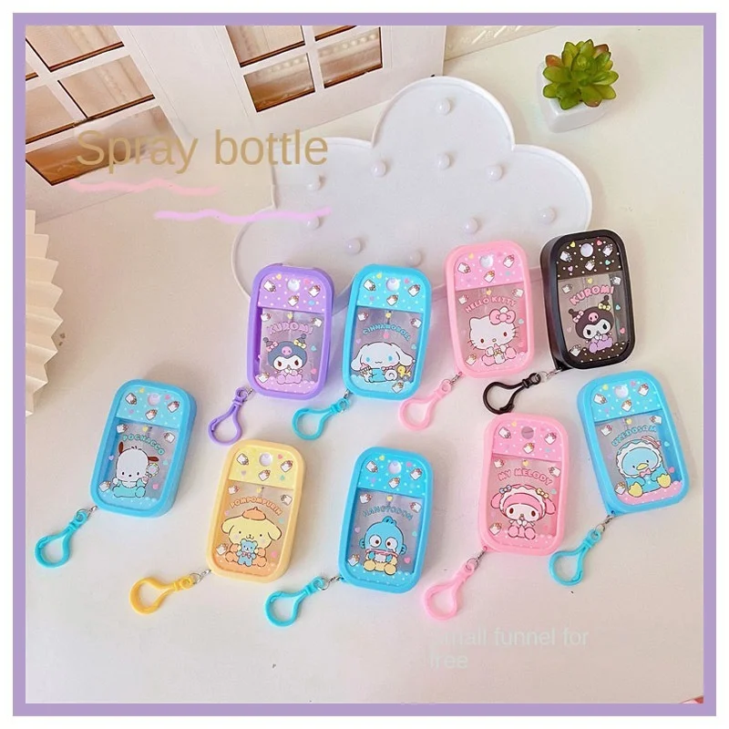

Cartoon Portable 50ml ABS Spray Bottle Sanrioed My Melody Kuromi Kittys Cat Refillable Makeup Tool Plastic Sub-bottling Pendant