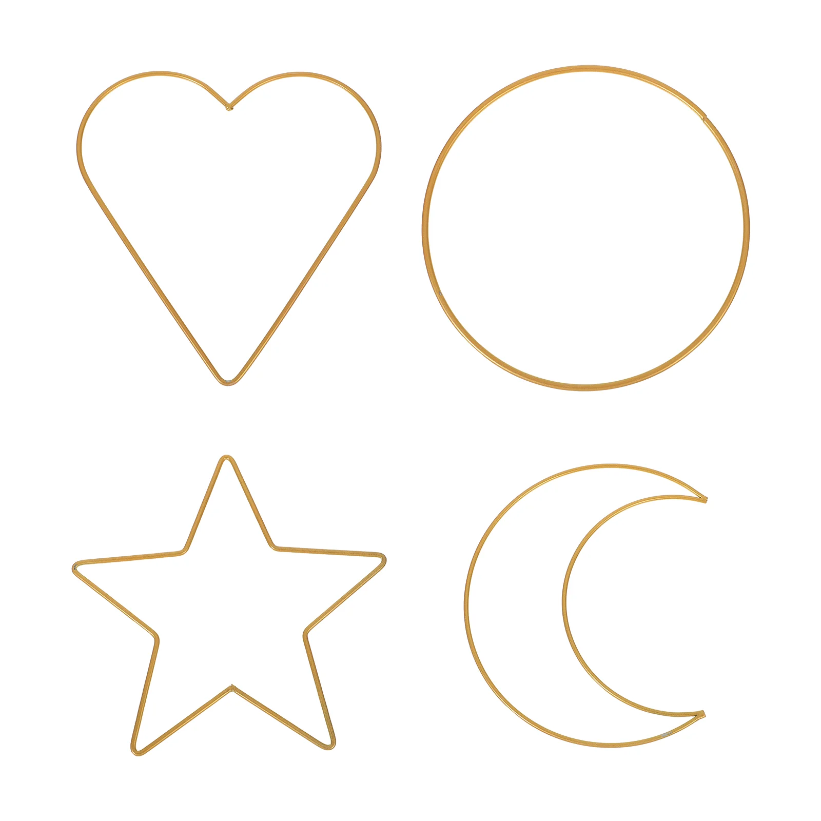 

4pcs DIY Metal Dream Catcher Rings DIY Pendant Accessory for Decor (Golden)