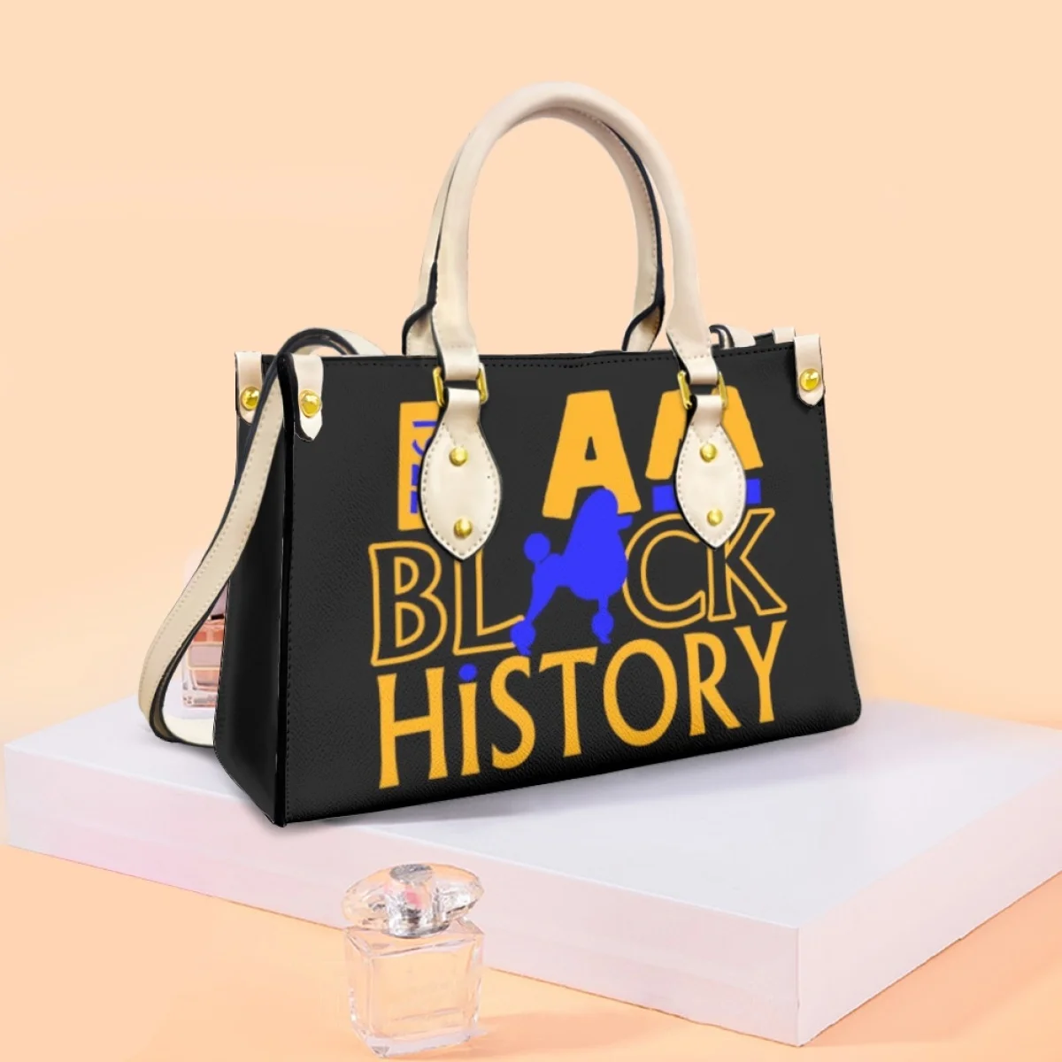 Vintage Cross Body Bags for Women Sigma Gamma Rho Printed Leather Women Hand Bags Luxury Poodle Pattern Female Gift Bolso Mujer