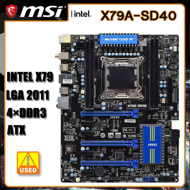 

Материнская плата X79 MSI X79A-SD40 материнская плата LGA2011 64 ГБ SATA III USB 3,0 для intel Xeon E5-2680V2 cpus