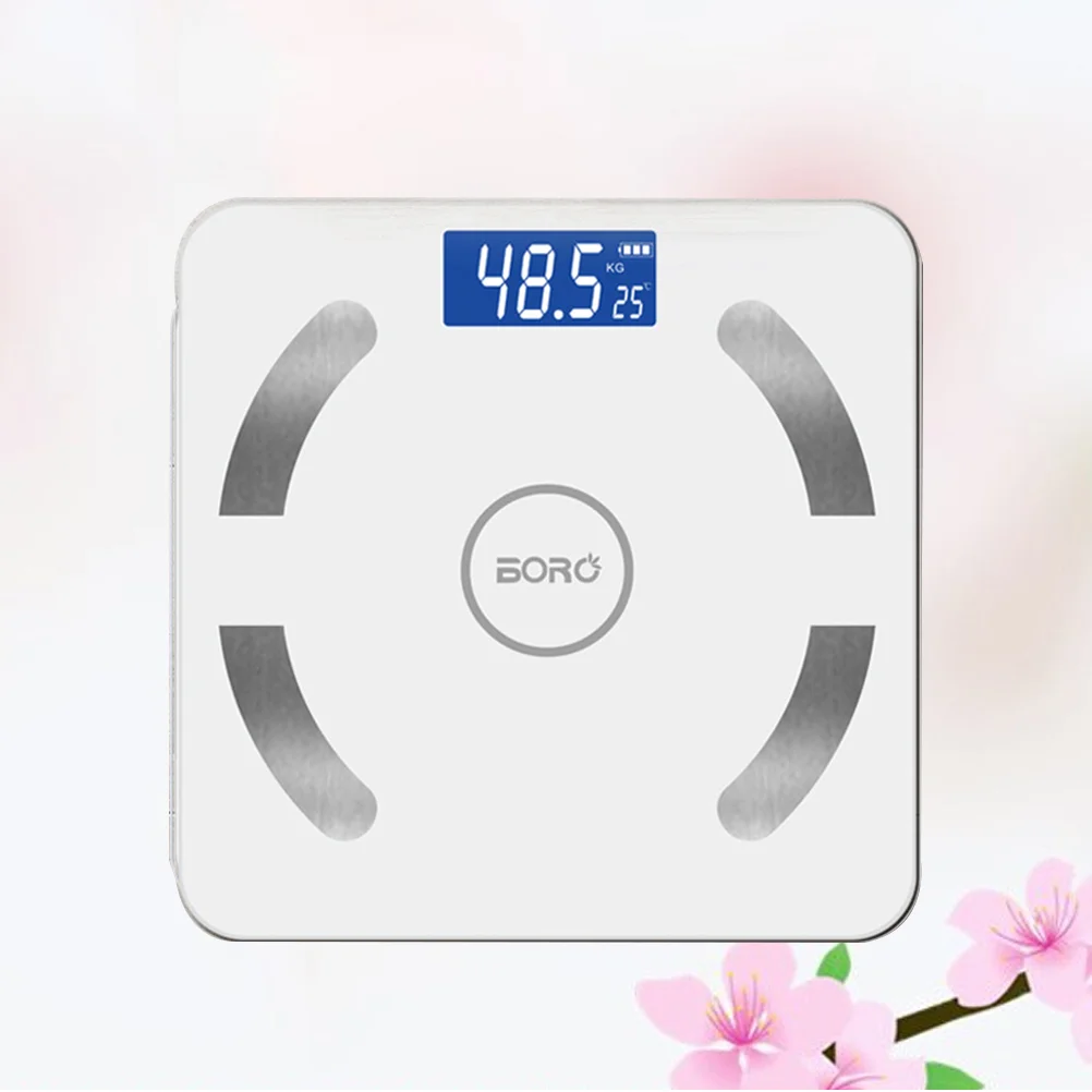 

Digital Weight Scale Highly Accurate Body Scale USB Charged BMI Scale Health Body Fat Monitor for Household Home White