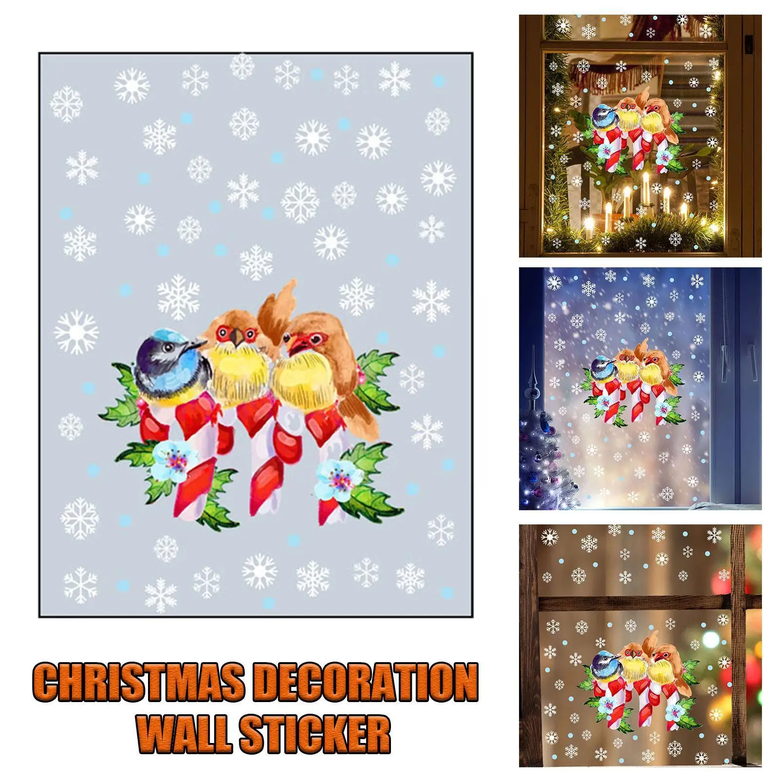

Christmas Cartoon Green Elf Window Glass Stickers Merry Christmas Decor For Home Mirror Stickers Snowflake Wall Door Sticke X2t3
