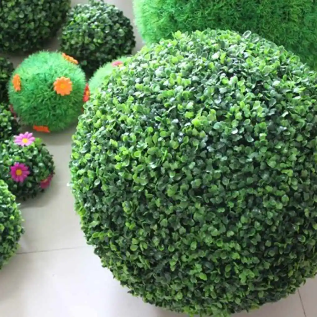 

1 шт. искусственная зеленая трава шар искусственные травы Пластиковые Зеленые растения искусственные цветы Декор для дома сада свадьбы дек...