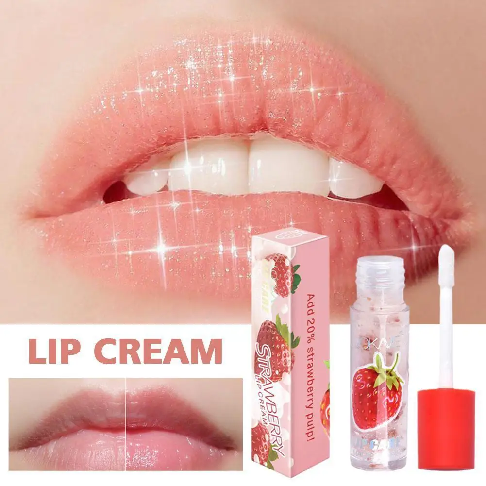 

Moisturizing Strawberry Lip Balm Exfoliate and Lighten Lip Lines Lip Cream for Lip Makeup & Sooth Care Drop Shipping O6W0