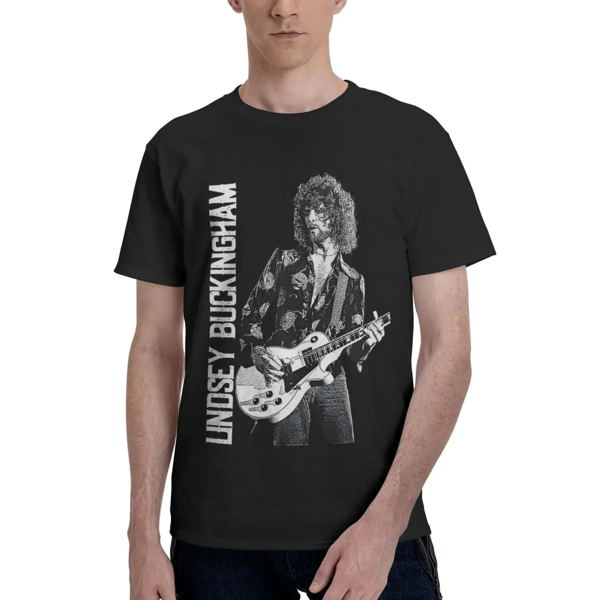 Фото Lindsey Buckingham 100% algodón Casual Transpirable Confortable Lindo Camisetas для мужчин Camisa para hombres №1