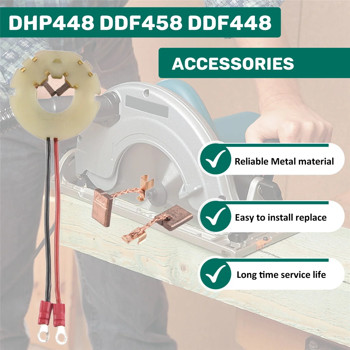 Держатель угольной щетки для MAKITA 638991 -1 638614 DF458D DHP458 DHP448 DDF458 DDF448 BDF458 CB-440