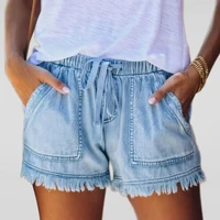 2021 blue short woman jeans straight vintage high waisted slim plus size mom jeans fashion sexy ripped boyfriend jeans women 2xl