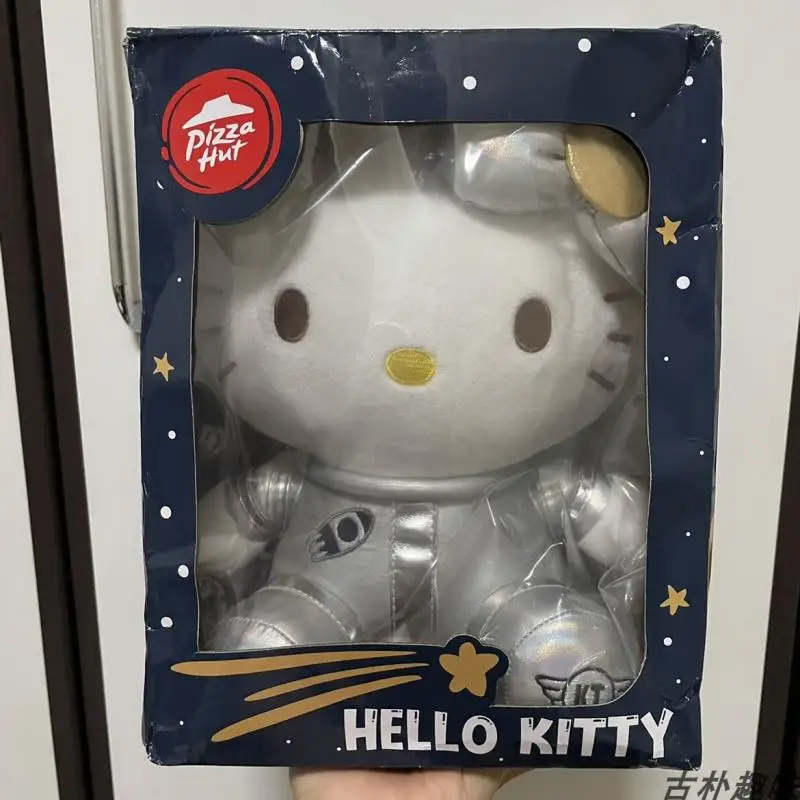 Kawaii Sanrio Kittys Anime Cartoon Limited 2021 Pizza Hut Hello Kitty Astronaut Plush Toy Birthday Gifts for Girl