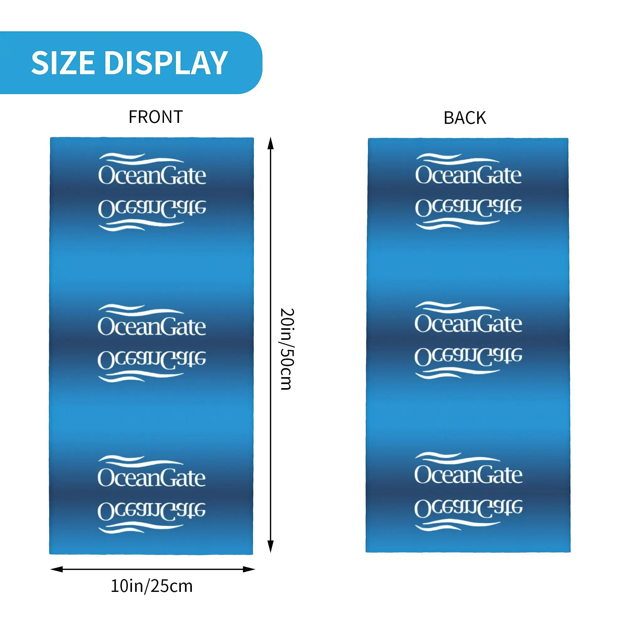 Пользовательские OceanGates Expeditions Морской логотип Бандана для шеи Теплый мужской и