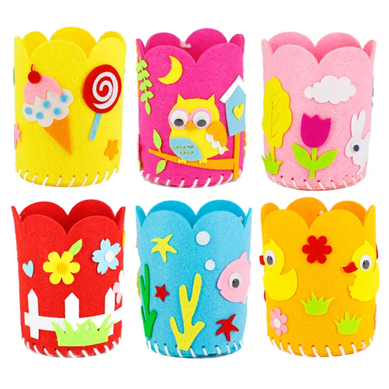 

Держатель для карандашей для детей, детские поделки и декоративно-прикладные искусства, Детские войлочные игрушки, образовательные