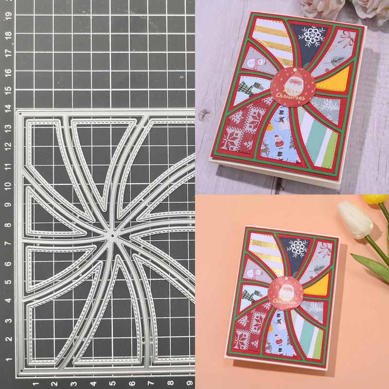 

Rectangle Grid Frame Metal Cutting Dies Stencil Scrapbook Diy Album Stamp Paper Card Embossing Decor Craft Knife Mould