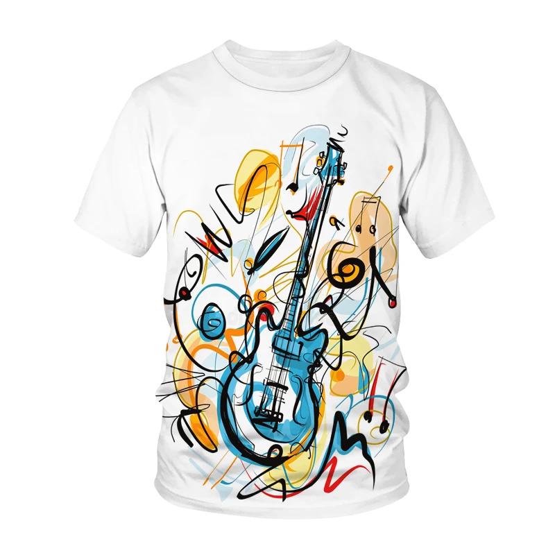 

2022 New Style Men's and Women's Summer 3d T-shirt Printing Music Fashion Top Hip-hop Rock XL Quick-drying T-shirt XS-5XL