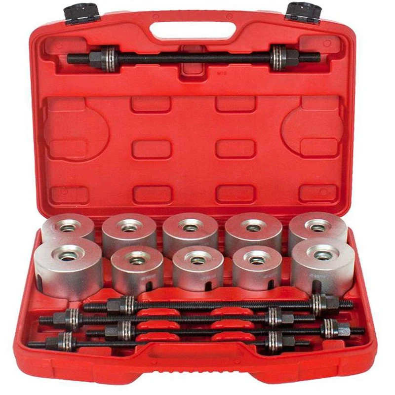 

27 Pcs Universal Press and Pull Sleeve Kit Bushes Bearings Remover Install Garage Tool Set Kit