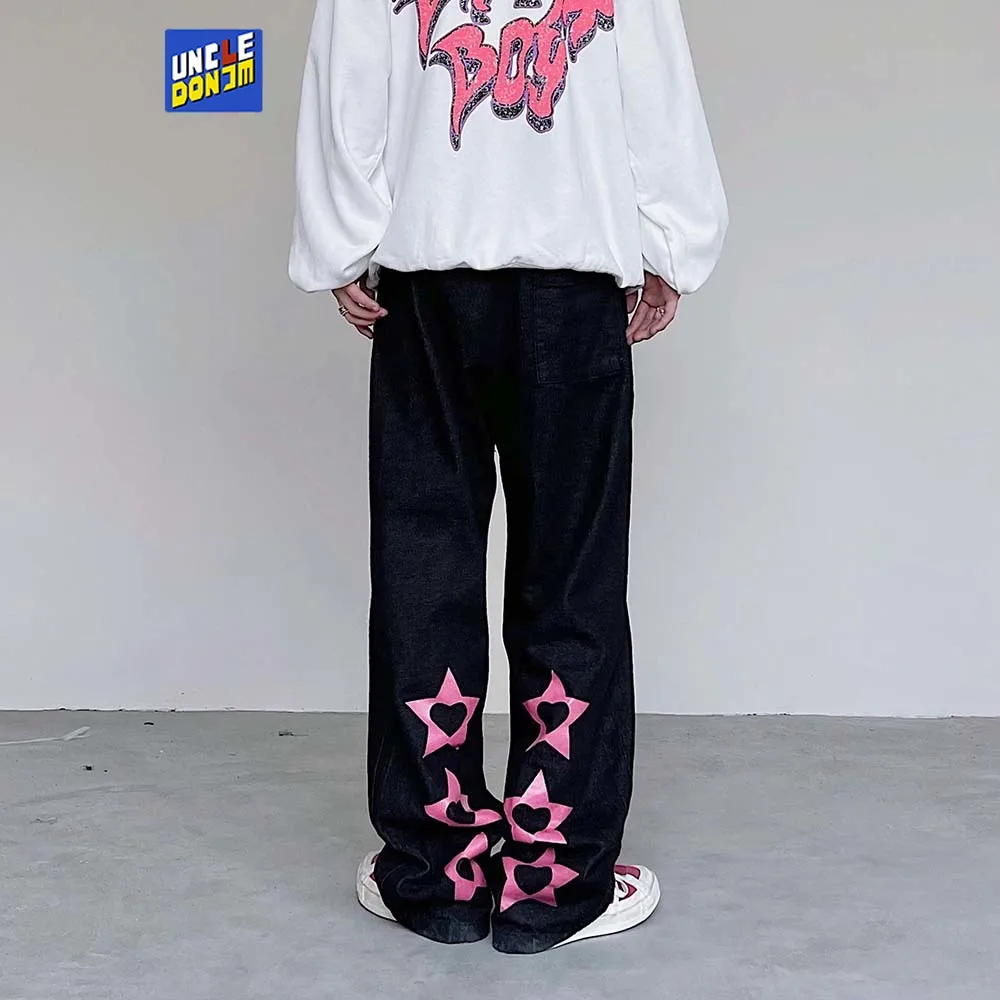 UNCLEDONJM мешковатые джинсы уличная мода потертые хип-хоп мужские дизайнерские для