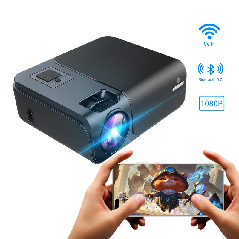 

10000 Lumens Native 1080P WiFi Android Projector Full HD Beamer Video LED LCD Proyector Mini Home Theater 4K Projector