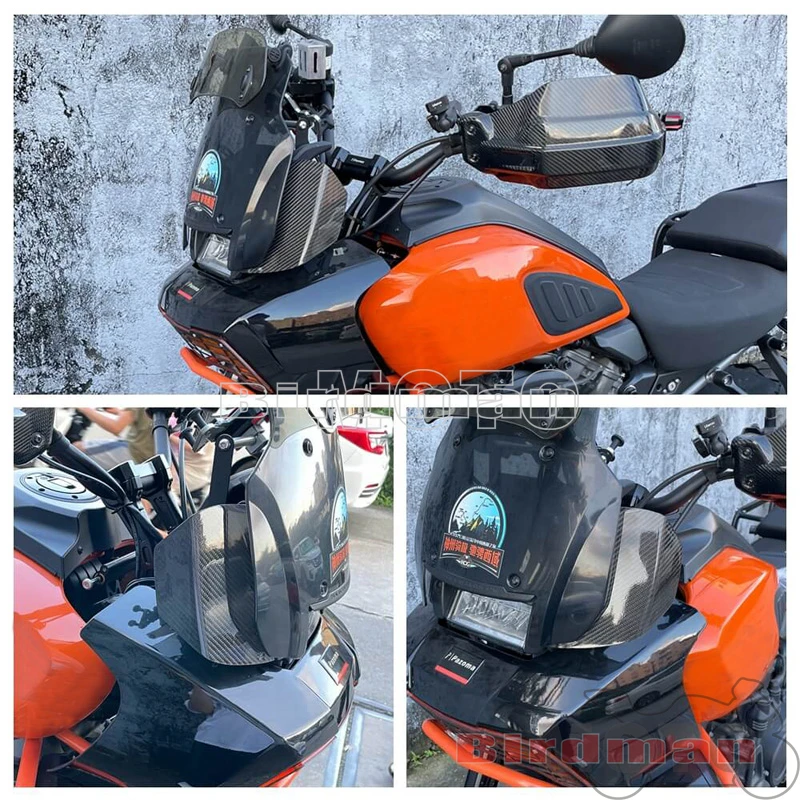 Углеродное волокно боковые расширенные экраны ветрозащитные дефлекторы для Harley