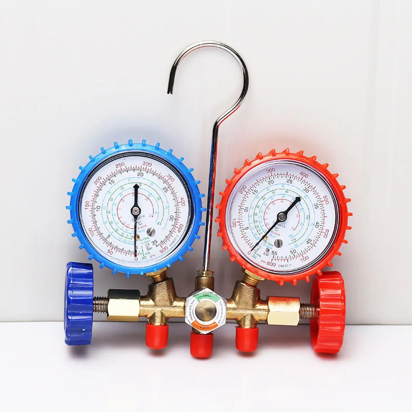

R134A R12 R22 R502 R134A Refrigerant Manifold Gauge With Hose Conditioning Air Air Tools And Hook Refrigeration Condition S Q0R2