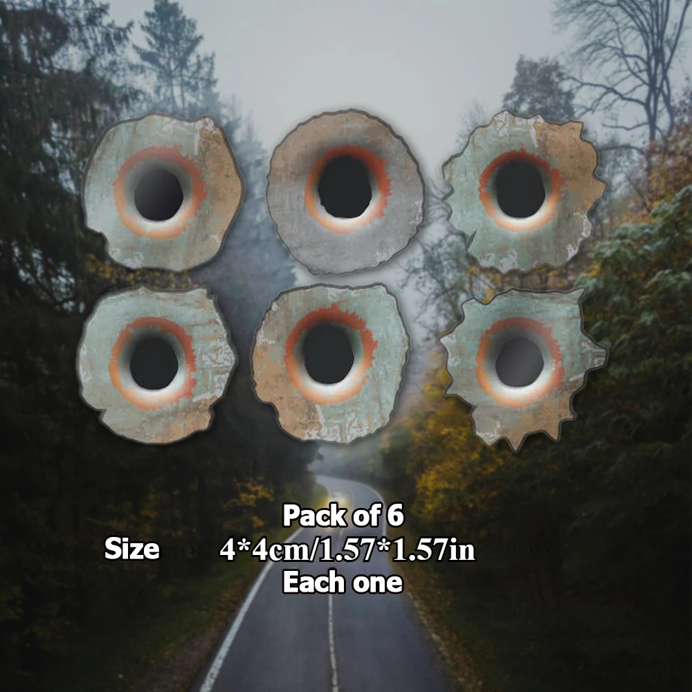 

6 Упаковок 3D Ржавых Наклеек Для Мотоцикла С Деталями Пулеотверстий, Водостойкие Наклейки Из ПВХ Для Топливного Бака