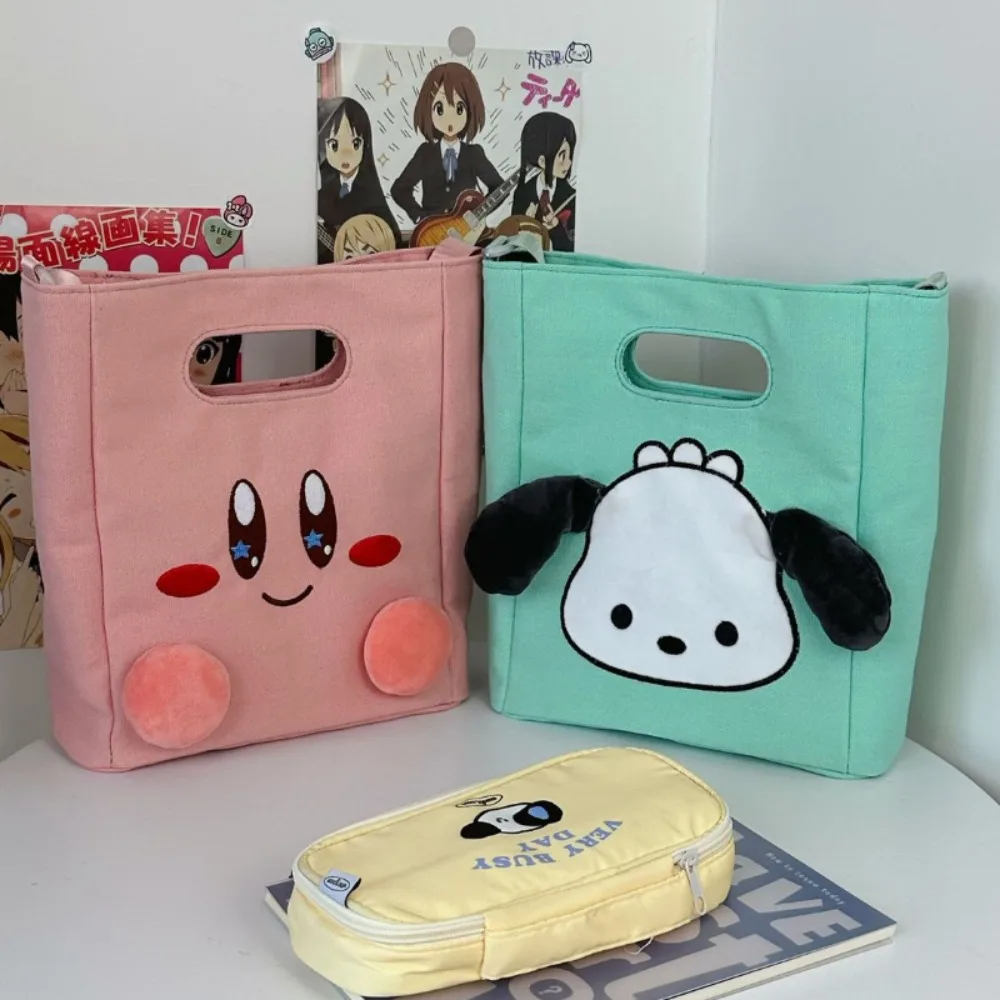 

Sanrio Kawaii полакко сумка Kirby мультфильм Милая Высокая Емкость Универсальная Холщовая Сумка тоут студент Ins Аниме Сумка через плечо подарок