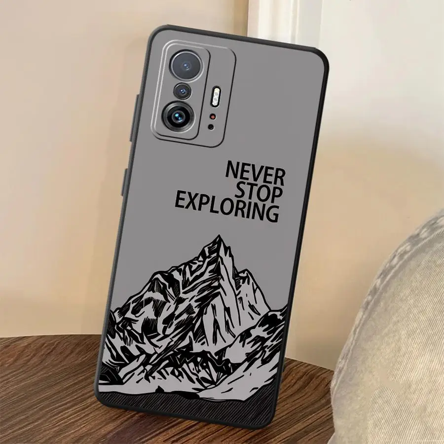 Фото Чехол Line Mountain Peak для Xiaomi Mi 11 13 Lite 10T 12 12T Pro 14 11T 12X Funda Phone Cover №5