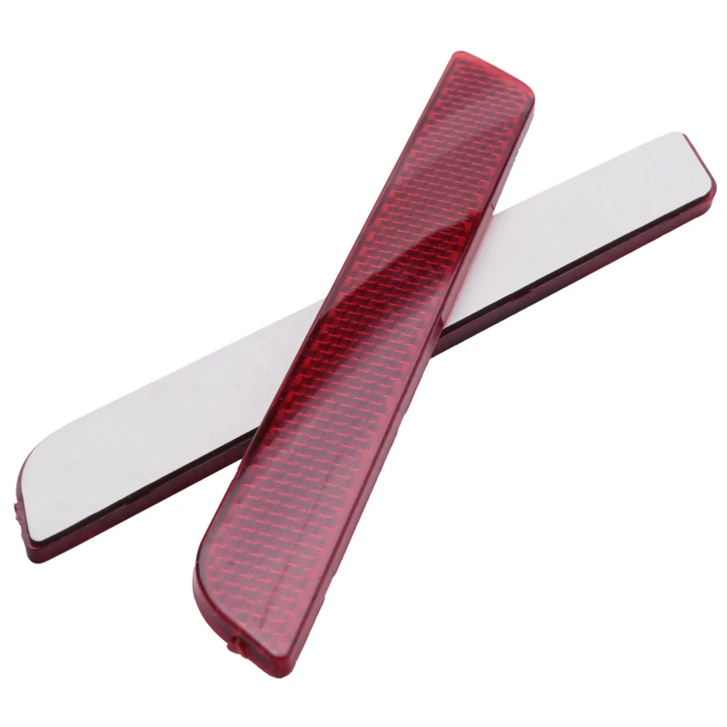 

2X Red Reflectors For Latch Lock Covers Hard Saddlebags Side Visibility