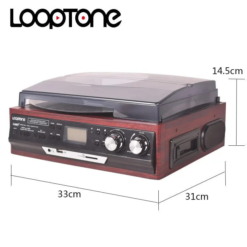 Винтажный Виниловый проигрыватель для звуковых записей с поддержкой USB/SD-карт |