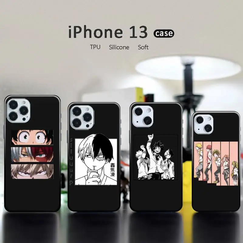

My Hero Academia Deku Bakugou Boku Hawks Coat Phone Case for iPhone 13 12 11 mini pro XS MAX XR 8 7 6 6S Plus X 5S SE 2020