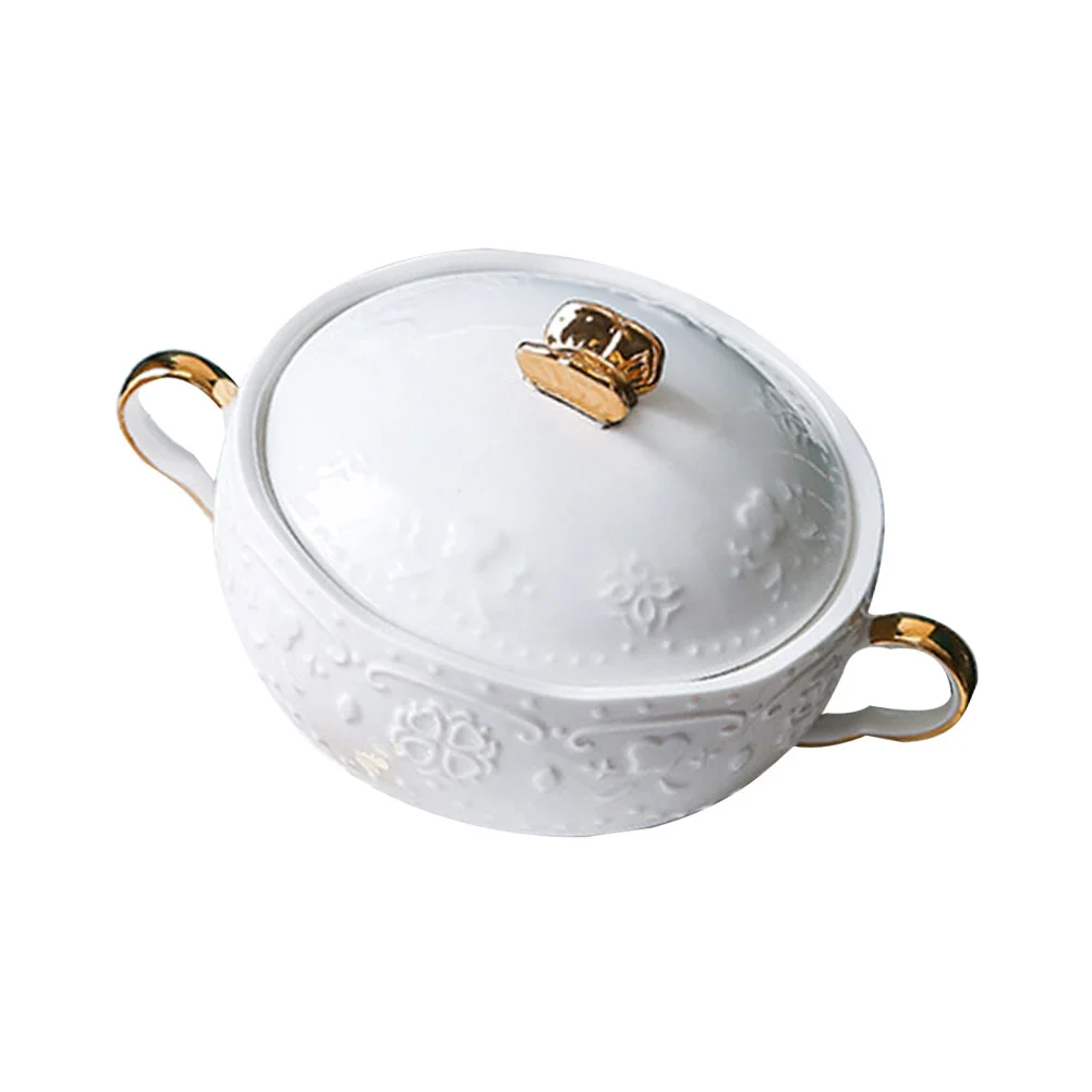 

Bowl Soup Ceramic Bowls Onion Handles Serving French Dessert Salad Porcelain Cereal Fruit Cups Stew White Egg Noodle Crock Rice
