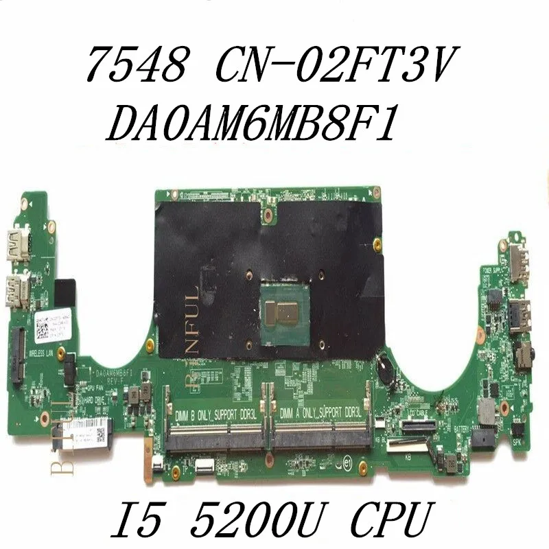 2FT3V 02FT3V CN-02FT3V Бесплатная доставка Высококачественная материнская плата для