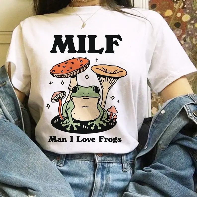 

Retro Frog Funny MILF Froggy Shirt Cottagecore Froggy Tee UNISEX Toad Shirt Frog Lover shirt Mom Shirt Gift