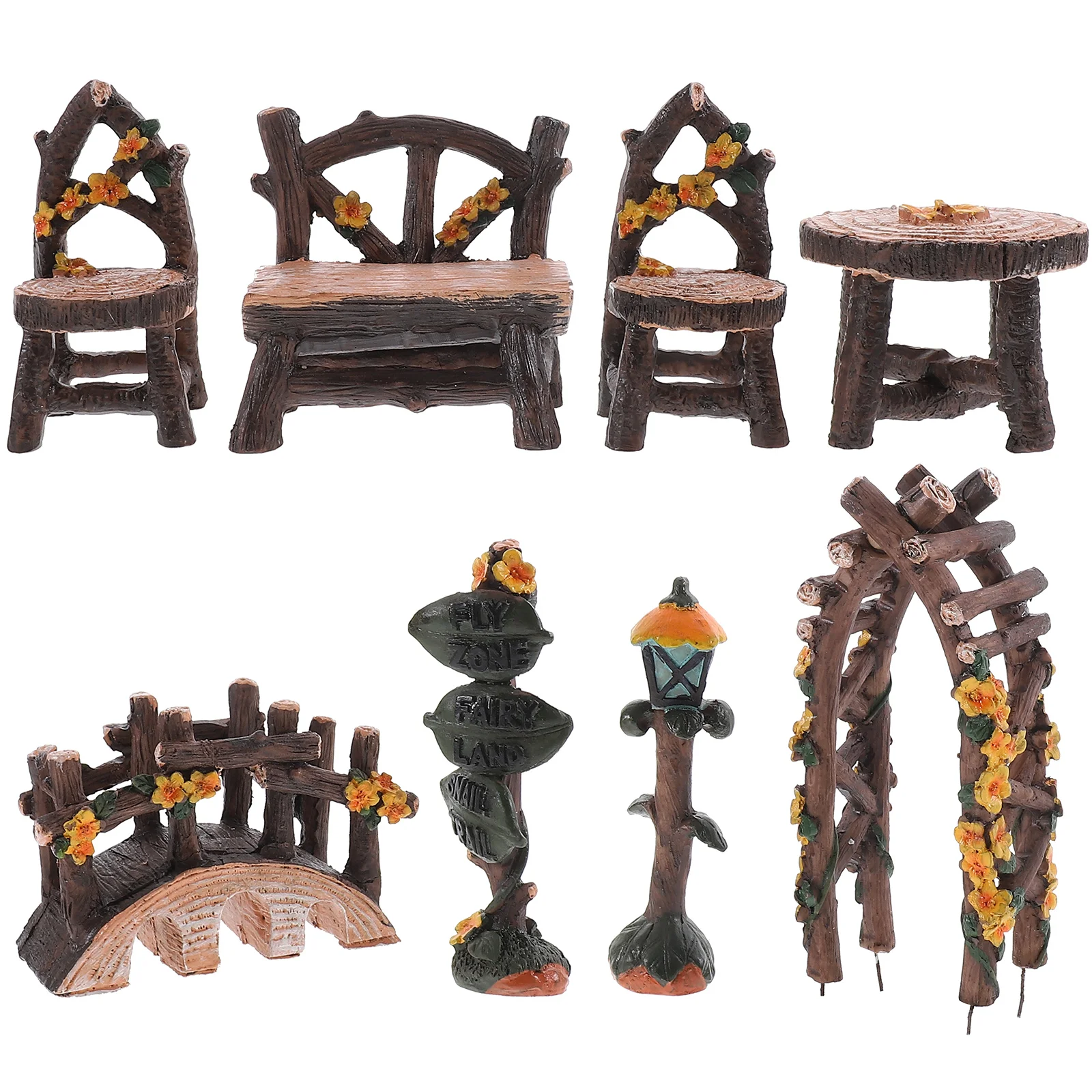 

Resin Crafts Small Model Decor Fairy Garden Accessories Miniature Street Sign Micro Ornament