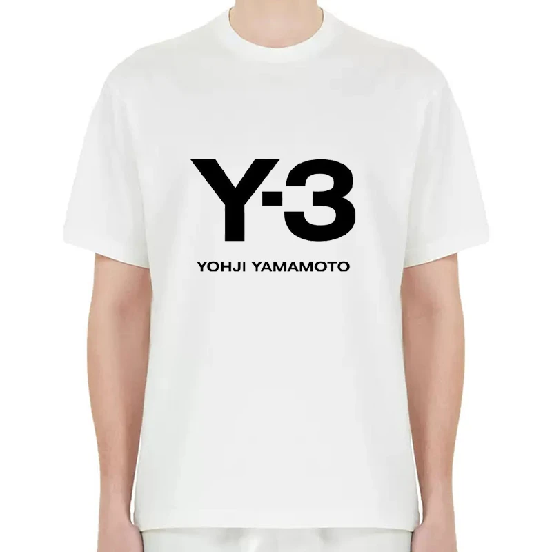 

Y-3 Y3 Yohji Yamamoto 23SS Повседневная Свободная футболка с графическим принтом в японском стиле Ukiyoe для мужчин и женщин