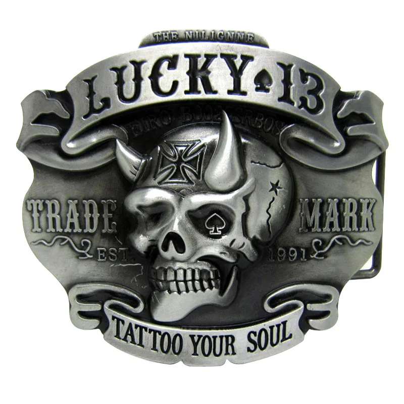 

Lucky Skull Belt Buckles For Men Western Cowboys Rodeo Tattoo Your Soul Design Ebillas Para Cinturones Hombre Dropshipping