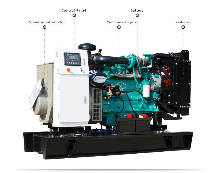 Generador electrico 100kw  generator 125kva with Cummins engine 6BT5.9-G2 and Stamford alternator UCI274C